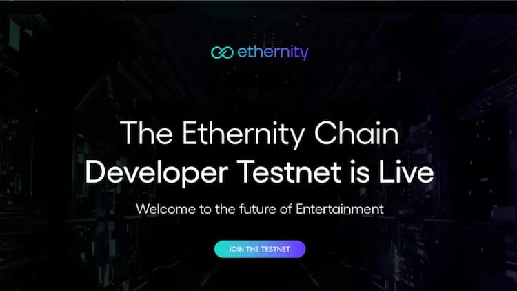 Ethernity launches the developer testnet of its entertainment-focused Layer 2 chain.