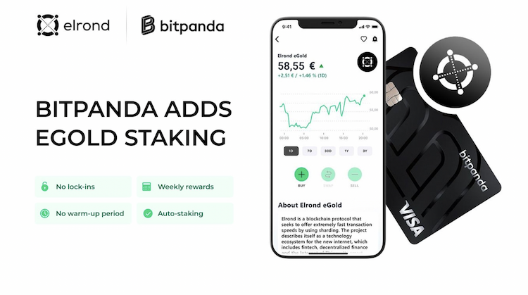 BitPanda confirms $EGLD Elrond among the 5 coins available for staking.