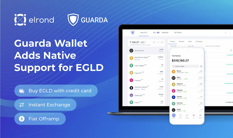 Multi-chain wallet Guarda starts supporting Elrond $EGLD.