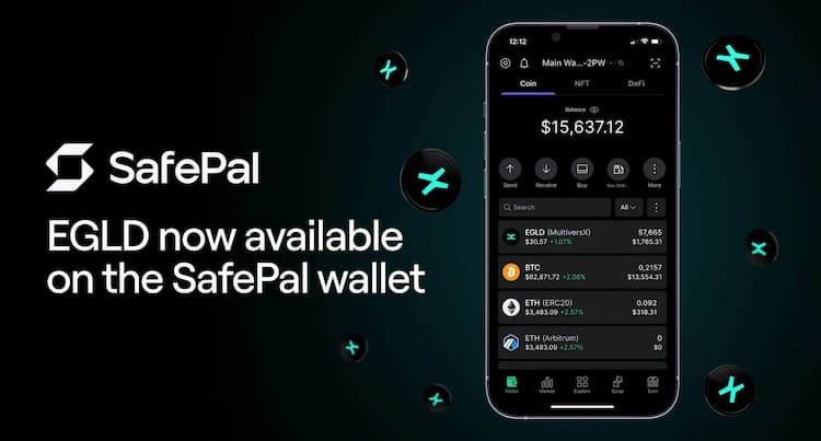 MultiversX announces the integration of $EGLD into SafePal, giving users direct access to the MultiversX economy via SafePal’s hardware and mobile wallets.